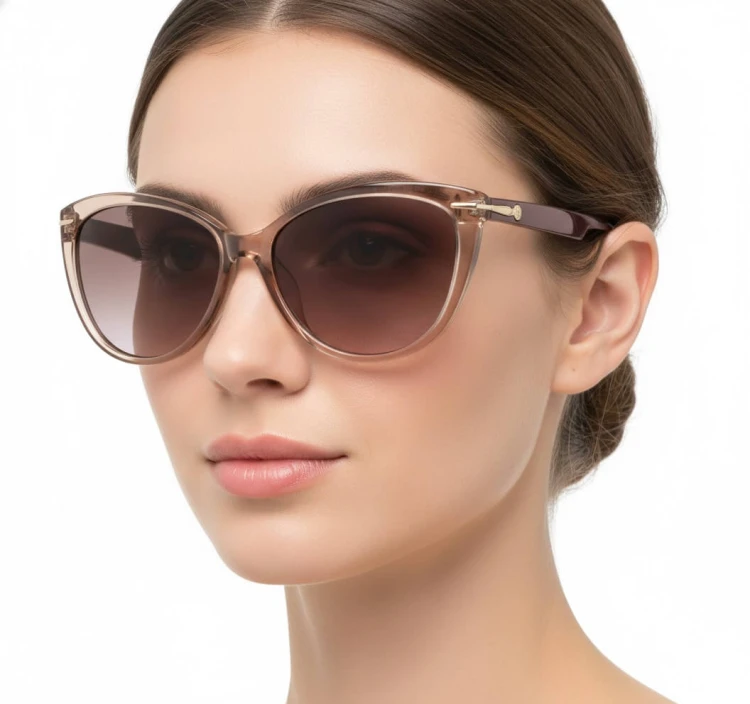 Damskie okulary przeciwsłoneczne z polaryzacją EST-14-6 modelka.jpg